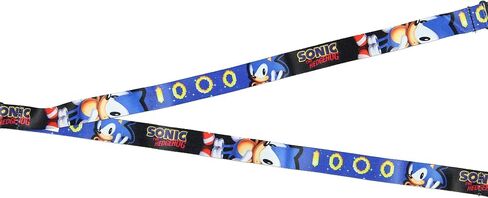 Bioworld Sonic The Hedgehog Lanyard ID Badge Holder Classic Video Game Design w/Rubber Charm and Collectible Sticker in Kuwait