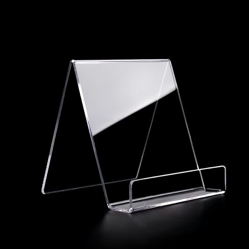 2 Pack Acrylic Book Stand, Clear Easel Stand for Display, Display Stand for Album, CD, Magazine, Postcard, Picture, Artworks, Phone, Tablet in Saudi Arabia