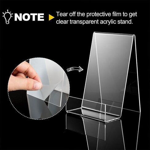 2 Pack Acrylic Book Stand, Clear Easel Stand for Display, Display Stand for Album, CD, Magazine, Postcard, Picture, Artworks, Phone, Tablet in Saudi Arabia