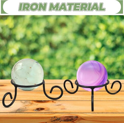 Ciieeo Gazing Ball Stand 6.3 Inch Metal Crystal Sphere Holder Garden Globe Display Rack Indoor Outdoor Home D Cor Stand in Saudi Arabia