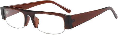 Vintage Small Rectangle Sunglasses Women Shades Uv400 Fashion Clear Lens Men Half Frame Eyewear in Saudi Arabia