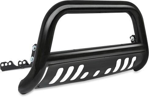 ECOTRIC Front Bumper Bull Bar with Skid Plate Compatible with 2007-2020 Chevy Silverado GMC Sierra Black Tubing Brush Guard Bumper Grill Grille Brush Push Bar in Saudi Arabia