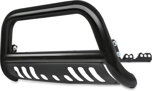 ECOTRIC Front Bumper Bull Bar with Skid Plate Compatible with 2007-2020 Chevy Silverado GMC Sierra Black Tubing Brush Guard Bumper Grill Grille Brush Push Bar in Saudi Arabia