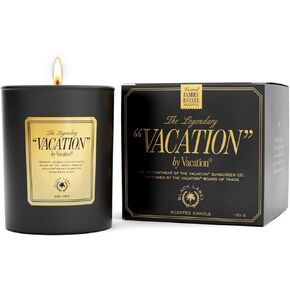 شمعة معطرة بعطر VACATION من Vacation Sunscreen - جوز الهند والفانيليا، شمع الصويا الفاخر، حرق لمدة 50 ساعة، هدية عطر منزلية فاخرة، تصميم وتركيبة معززة، 6 أونصة in Kuwait