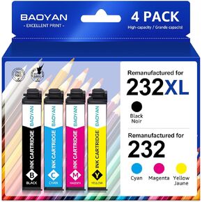 232XL Ink Cartridges for Epson Printer Remanufactured for Epson 232 Ink Cartridge Combo Pack for Expression Home XP-4200 XP-4205 Workforce WF-2930 WF-2950 XP4200 WF2950 (Black Cyan Magenta Yellow) in Kuwait