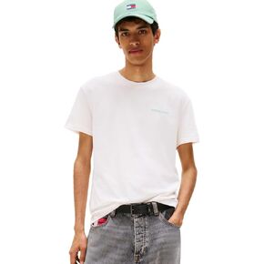 Tommy Jeans Men's Short Sleeve Cotton T-Shirts with Blurred Printed Back Graphic in Kuwait