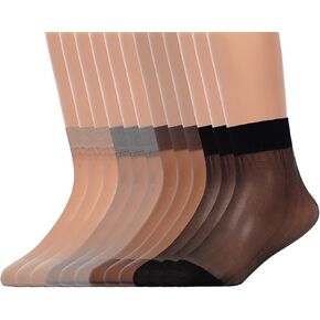choyaxo 12 Pairs Sheer Ankle Socks Nylon Socks Summer Socks for Women in Kuwait