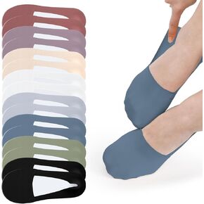 8 أزواج من الجوارب النسائية بدون عرض، جوارب ببطانة رفيعة وغير مرئية غير قابلة للانزلاق للأحذية المسطحة والأحذية بدون كعب (الجزء السفلي من القطن) مقاس الولايات المتحدة 5-9 in Kuwait