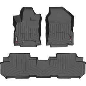 بطانات أرضية مخصصة من WeatherTech لسيارة Subaru Ascent - الصف الأول والثاني (441475-1-4)، أسود in Kuwait