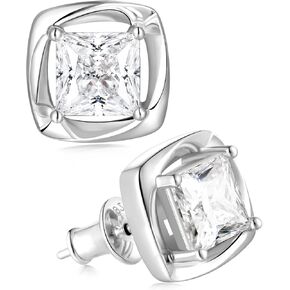 اللون-D 2 قيراط مويسانيتي الأميرة / الكمثرى / الدمعة / الأقراط البيضاوية قطع للنساء الرجال، الذهب / الذهب الأبيض مطلي 925 الفضة الاسترليني، أقراط عيد الميلاد عيد الأم عيد الحب in Kuwait