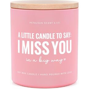 Long Distance Relationship Gifts for Her Girlfriend Wife, I Miss You Candle(10oz), Long Distance Friendship Gifts for Women, Best Friend, Sister, Lavender Vanilla, Pink Jar in Kuwait