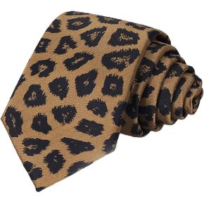 Leopard Necktie for Women Men, 2.8 Inch Wide Skinny Novelty Animal Print Cheetah Tie for Party Business Wedding Party Casual Fashion in Kuwait