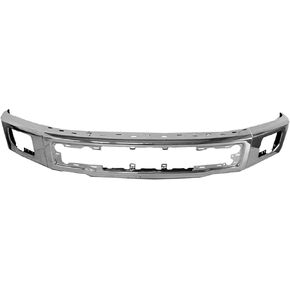 2015-2017 Ford F150 Front Bumper Face Bar; Chrome; For Use Without End Caps; With Fog Lights; Made Of High Strength Steel; [Fo] Partslink FO1002422 in Kuwait