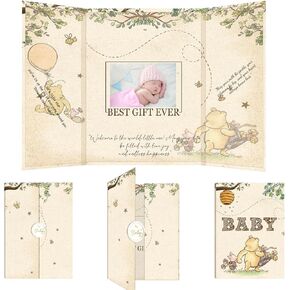 Winnie Baby Shower Guest Book, Winnie Baby Shower Signature Board, The Pooh Guest Books to Sign in, Boy or Girl Welcome Signature Memory Books Gifts for Girls Creative in Kuwait