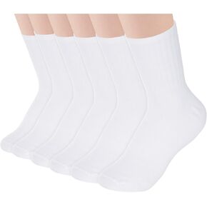 6 أزواج من الجوارب النسائية من Fengek - جوارب عالية للساق والكاحل للتمرين في صالة الألعاب الرياضية، ناعمة طويلة كاجوال للاستخدام اليومي in Kuwait