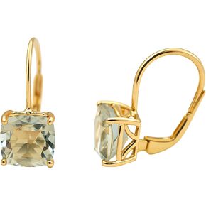 أقراط متدلية من الفضة الإسترليني والجمشت الأخضر المطلية بالذهب - أفكار هدايا مجوهرات مصنوعة يدويًا من الأحجار الكريمة للنساء in Kuwait