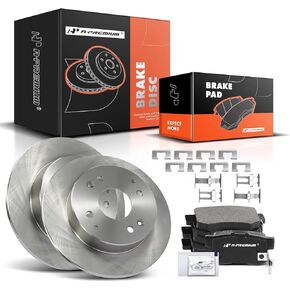 A-Premium 10.22 inch (259.6mm) Front Vented Disc Brake Rotors + Ceramic Pads kit Compatible with Select Honda and Acura Models - Accord 1990-1997, CL 1997, 2.2L, 6-PC Set in Kuwait