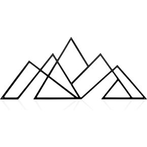 Slagindeco Mountain Metal Wall Art - Geometric Wall Sculpture - Horizontal Contemporary Home Decor for Living Room, Bedroom & Office in Kuwait