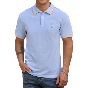 Men's Easter's Day Pique Polo Shirt Embroidery Bunny Short Sleeve Novelty Outfit (S-3XL) in Kuwait