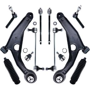POWERGEAR 12 قطعة ذراع التحكم K641333 K641334 طقم التعليق السفلي الأمامي مع وصلة كروية قضيب ربط قضيب Sway بديل لرحلة دودج 2009-2020 in Kuwait