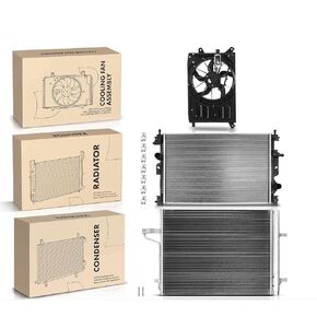 Replacement Parts for New Radiator&AC Condenser&Cooling Fan Kit for Ford C-Max 2013-2018 L4 2.0L Mod-A58PP-93236 in Kuwait