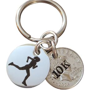 Womans Half Marathon Runner Charm Key Chain 13.1 on 2024 Penny Race Day Award Milestone Piece in Kuwait