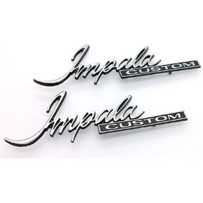 زوج جديد من شارة لوحة الشراع الخلفية المعدنية المخصصة كوبيه متوافقة مع نص إمبالا المخصص 1971-1976 (كروم) in Kuwait