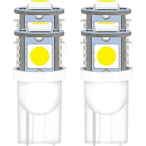 194 مصباح إضاءة LED، 5SMD 5050 رقاقة مصابيح، 12 فولت 6000 كيلو لمبة قاعدة إسفين بيضاء، 168 T10 2825 مصابيح LED بديلة للسيارة الداخلية لخريطة القبة وأضواء لوحة الترخيص (قطعتان) in Kuwait