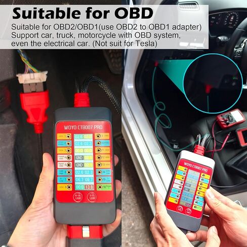صندوق اختراق WOYO CTB007 PRO 12V/24V obd2 مع شاشة LCD 16PIN Vrms، صندوق اختبار CAN مع 120Ω مدمج لأداة اختبار ECU على المقعد، كابل تمديد 27 بوصة in Kuwait