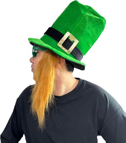 5PCS St. Patrick's Day set includes: a shamrock hat, tie, fake beard, shamrock necklace, bracelet, and shoulder strap.St. Patrick's Day accessories for men, women and kids in Saudi Arabia