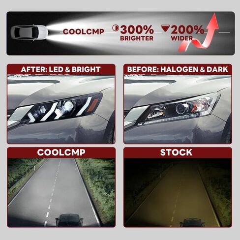 New Headlamp Compatible with Honda Accord 4-dr LX Touring Hybrid EX EX-L Sport Sedan 2013 2014 2015 Headlights for 9th Gen Accord 2013-2015 Front Head Lamps,1 Pair in Saudi Arabia