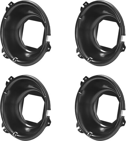 HECASA 4 PCS Headlight Buckets Compatible with 1964-1972 Chevrolet Chevy Chevelle/El Camino/Impala 1966-1970 Pontiac GTO/LeMans/Tempest Headlamp Molding Steel Electrophoresis Black in Saudi Arabia