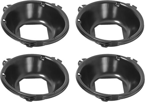 HECASA 4 PCS Headlight Buckets Compatible with 1964-1972 Chevrolet Chevy Chevelle/El Camino/Impala 1966-1970 Pontiac GTO/LeMans/Tempest Headlamp Molding Steel Electrophoresis Black in Saudi Arabia