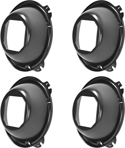 HECASA 4 PCS Headlight Buckets Compatible with 1964-1972 Chevrolet Chevy Chevelle/El Camino/Impala 1966-1970 Pontiac GTO/LeMans/Tempest Headlamp Molding Steel Electrophoresis Black in Saudi Arabia