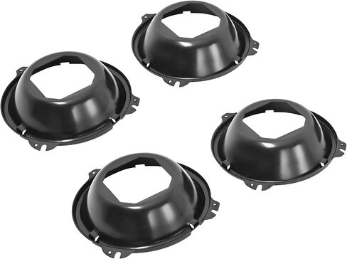 HECASA 4 PCS Headlight Buckets Compatible with 1964-1972 Chevrolet Chevy Chevelle/El Camino/Impala 1966-1970 Pontiac GTO/LeMans/Tempest Headlamp Molding Steel Electrophoresis Black in Saudi Arabia