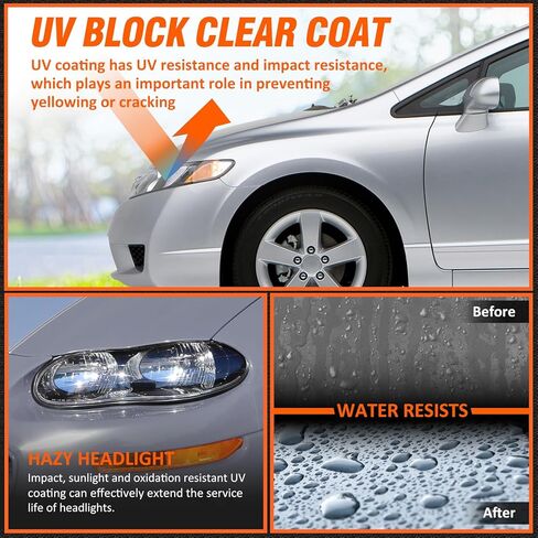 Headlight Assembly for 1998-2002 Chevy Camaro compatible with 1998 1999 2000 2001 2002 Chevy Camaro Clear Lens Black Housing Clear Reflector Headlamp Replacement Left and Right in Kuwait