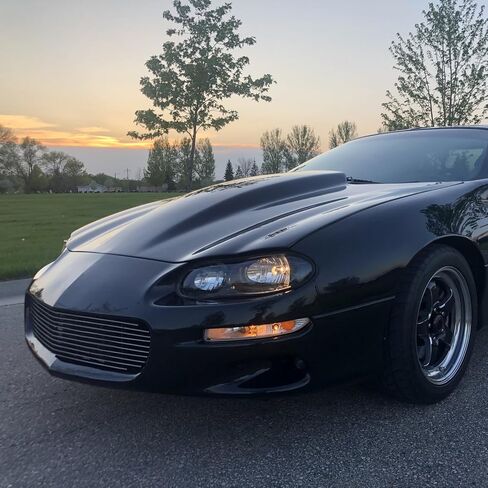 Headlight Assembly for 1998-2002 Chevy Camaro compatible with 1998 1999 2000 2001 2002 Chevy Camaro Clear Lens Black Housing Clear Reflector Headlamp Replacement Left and Right in Kuwait