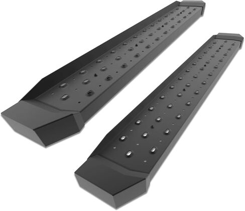 لوحات الجري TAC مقاس 6.5 بوصة تناسب 1999-2016 Ford F250/F350/F450/F550 Super Duty Regular Cab Truck Pickup Utility Black Ratler Steel Running Boards Side Steps Nerf Bars Rail Rocker Panel Off Road (2PCS) in Kuwait