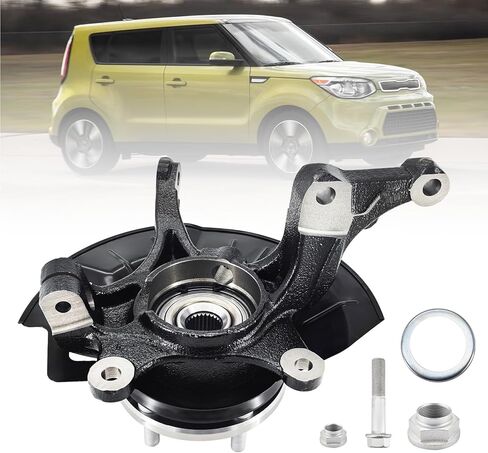 686-365 مفصل التوجيه الجانبي للسائق الأمامي مع محور تحمل العجلة متوافق مع Kia Soul 1.6L 2.0L 2014-2016، مجموعة مفصل التوجيه الأمامي الأيسر in Kuwait