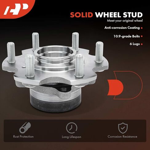 A-Premium 2 x Front Wheel Bearing and Hub Assembly with 6-Lug Compatible with Mitsubishi Montero 2001-2006 in Saudi Arabia
