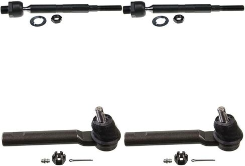 Tie Rods Inner and Outer Complete Kit - 4PC Inner and Outer Steering Tie Rod End Set Dwvksz for Honda CR-V 2.4L 2007-2011 in Kuwait