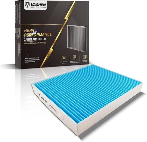 CF10743 Cabin Air Filter for Smooth Airflow & H11-Grade Filtration, Fit for Dodge Grand Caravan 2008-2020, for Chrysler Town & Country 2008-2016, Armada Titan QX50 - Skyblue Composite Media in Kuwait