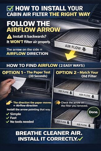 CF10743 Cabin Air Filter for Smooth Airflow & H11-Grade Filtration, Fit for Dodge Grand Caravan 2008-2020, for Chrysler Town & Country 2008-2016, Armada Titan QX50 - Skyblue Composite Media in Kuwait