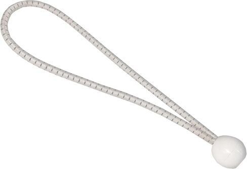 حبل بنجي ذو كرات مقاس 8 بوصات من King Canopy، سلك ممتد بطول 40.64 سم وكرة بلاستيكية واحدة، 25 قطعة، أبيض، BALLW-25 in Saudi Arabia