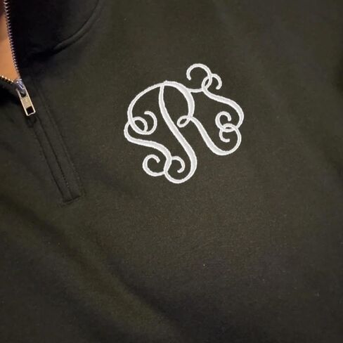 POPPOP مخصص Monogram ربع الرمز البريدي البلوز، شخصية الأحرف الأولى السترة للنساء، مريحة مطرزة نصف الرمز البريدي سترة، عارضة الصوف أعلى، مخصص اسم الرسالة هدية in Kuwait