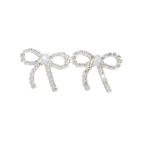 Dainty Sparkly Crystal Bow Stud Earrings for Women Trendy, Exquisite Cute Bowknot Zircon Cz Earring Vintage Y2k Prom Party Jewelry Gifts Accessories in Kuwait