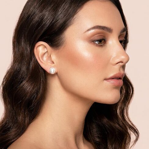 5 Pairs Pearl Studs Earrings for Women, Classic Fashion Jewelry Lightweight Shiny Simulated Pearl Earrings Studs Set Birthday Valentine's Day Jewelry Gifts in Saudi Arabia