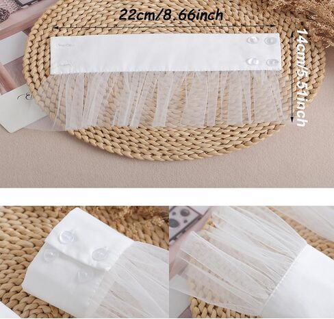 XEPST 3 Pieces Colonial Unisex Lace Jabot Collar and Cuffs Set, White Victorian Ruff Collar Costume Accessory for Women Men Victorian Colonial Costume in Saudi Arabia