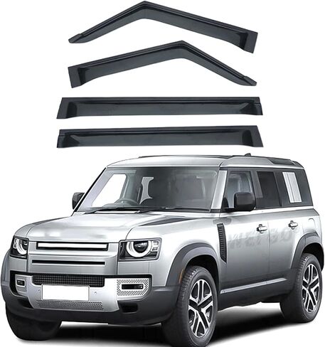 Window Visors rain Guards for Land Rover Defender 110/130 MK1-L663 2020-2026,Tape-On Side Window Visor deflectors,Window Vent deflectors,Side Window deflectors. in Saudi Arabia