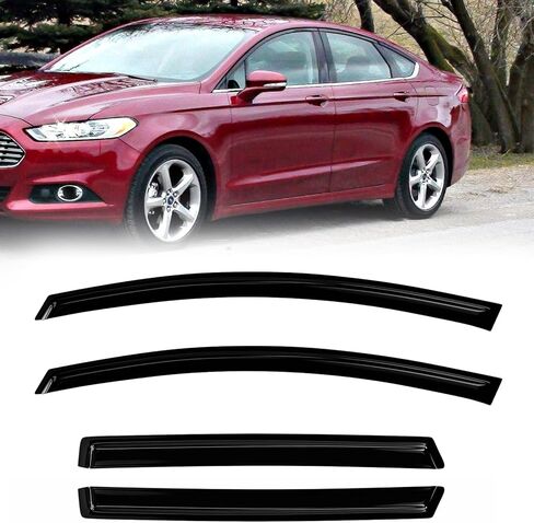 Rain Guards fit 14-19 Ford Fusion 2015 2016 2017 2018 4PC Window Visors Vent Shade Deflector in Kuwait